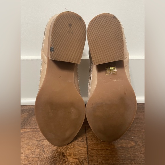 Jeffrey Campbell Tan/Cream Taggart Open-Weave Leather Ankle Boots Size 7 - Picture 9 of 9